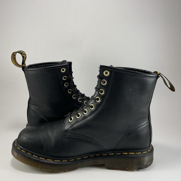 Dr Martens Docs 26860 Lined Combat Boots Womens Size 10 Black Leather 8-Eye - Picture 12 of 12